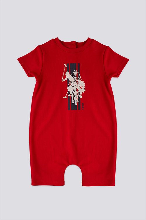 U.S. Polo Assn Lisanslı Year Kırmızı Erkek Bebek Tulum