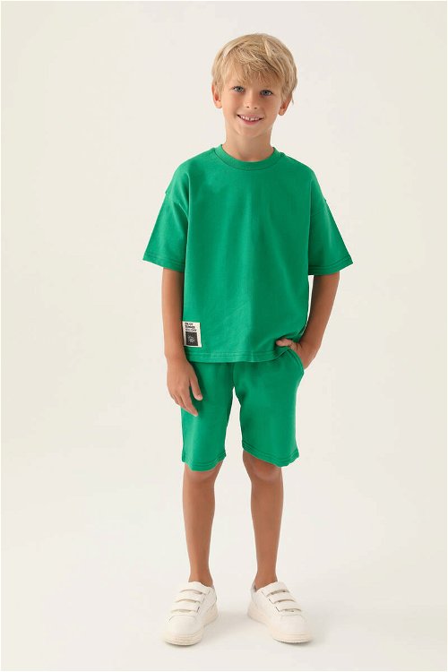RolyPoly Enjoy Summer Yeşil Erkek Çocuk Bermuda Takım