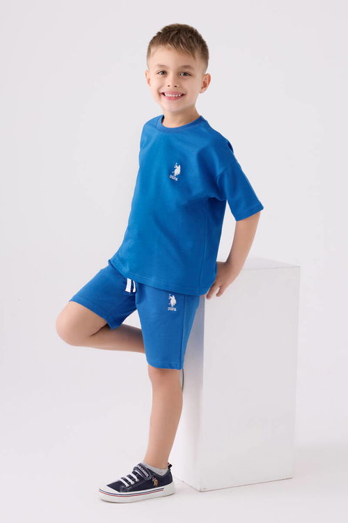 U.S. Polo Assn Erkek Çocuk Bermuda Takım Cobalt