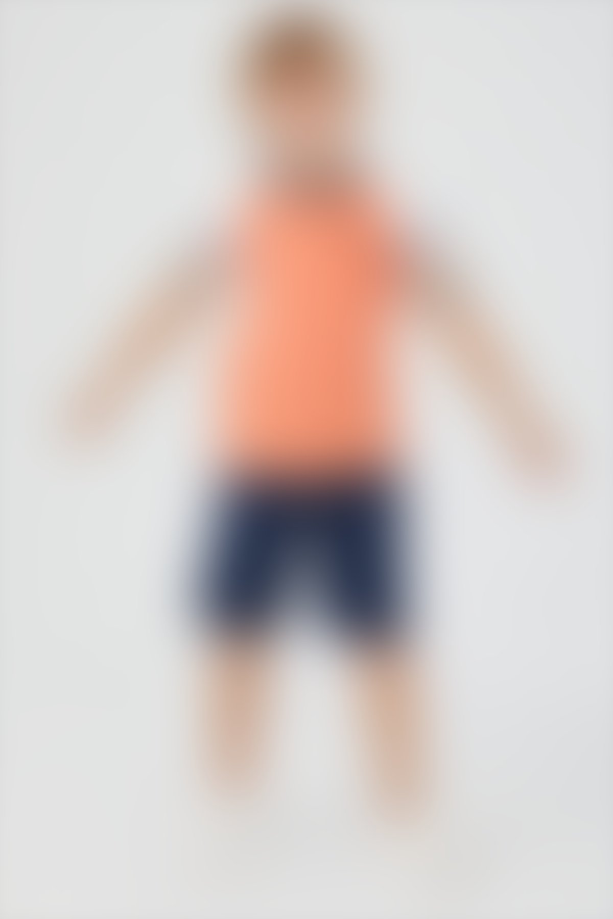RolyPoly - Rolypoly Section Patterned Turuncu Erkek Çocuk Bermuda Takım