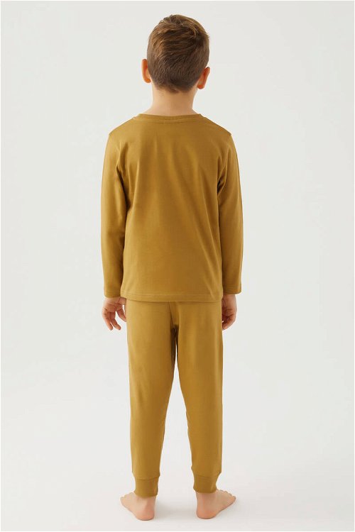 U.S. Polo Assn Lisanslı Açık Haki Erkek Çocuk Pijama Takım