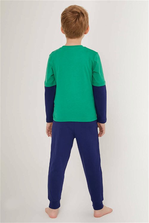 Rolypoly Tool Team Yeşil Erkek Çocuk Uzun Kol Pijama Takım