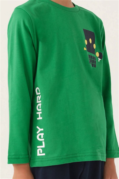 RolyPoly Play Hard Yeşil Erkek Çocuk Pijama Takımı