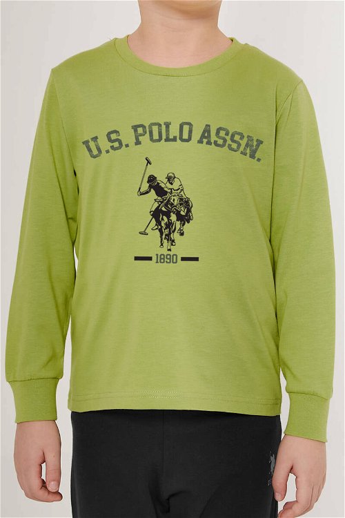 U.s Polo Asnn Erkek Çocuk Yeşil Pijama Takımı