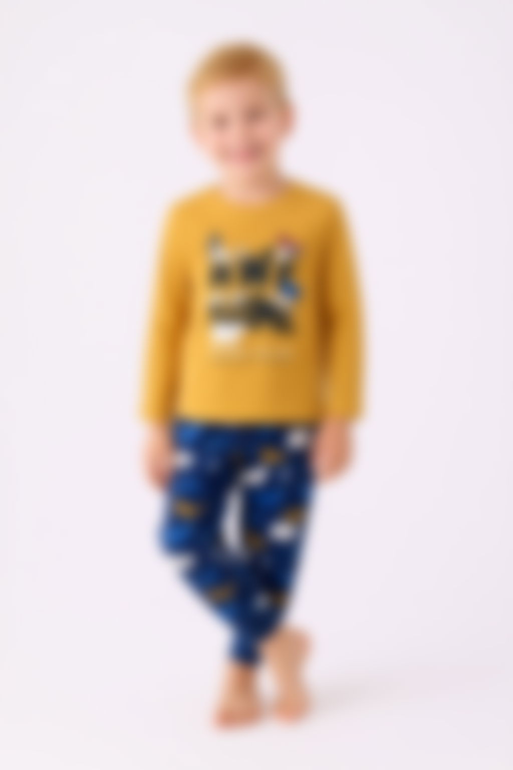 Rolypoly - Rolypoly Erkek Çocuk Sarı Pijama Takımı