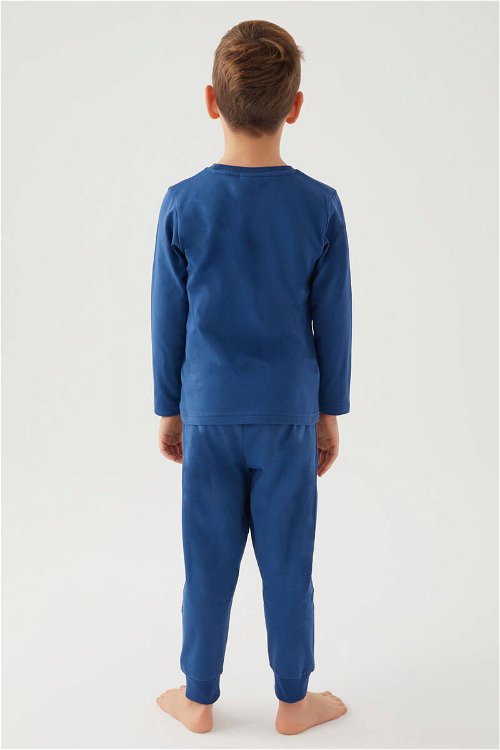 U.S. Polo Assn Lisanslı Koyu İndigo Erkek Çocuk Pijama Takım