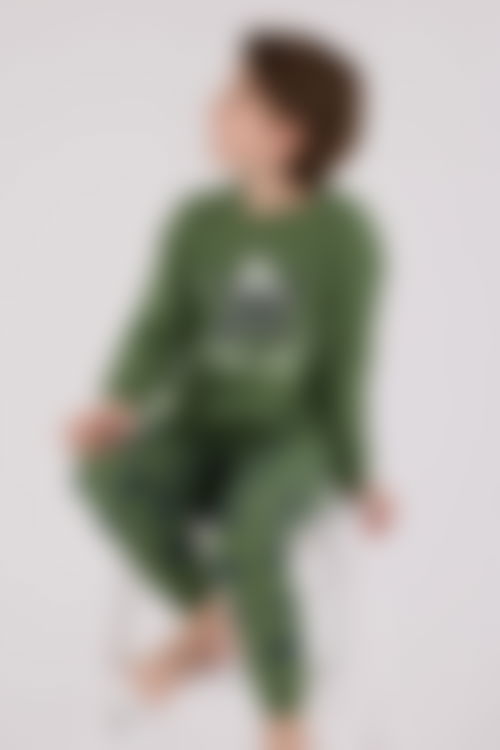 Rolypoly - Rolypoly Erkek Çocuk Yeşil Pijama Takımı