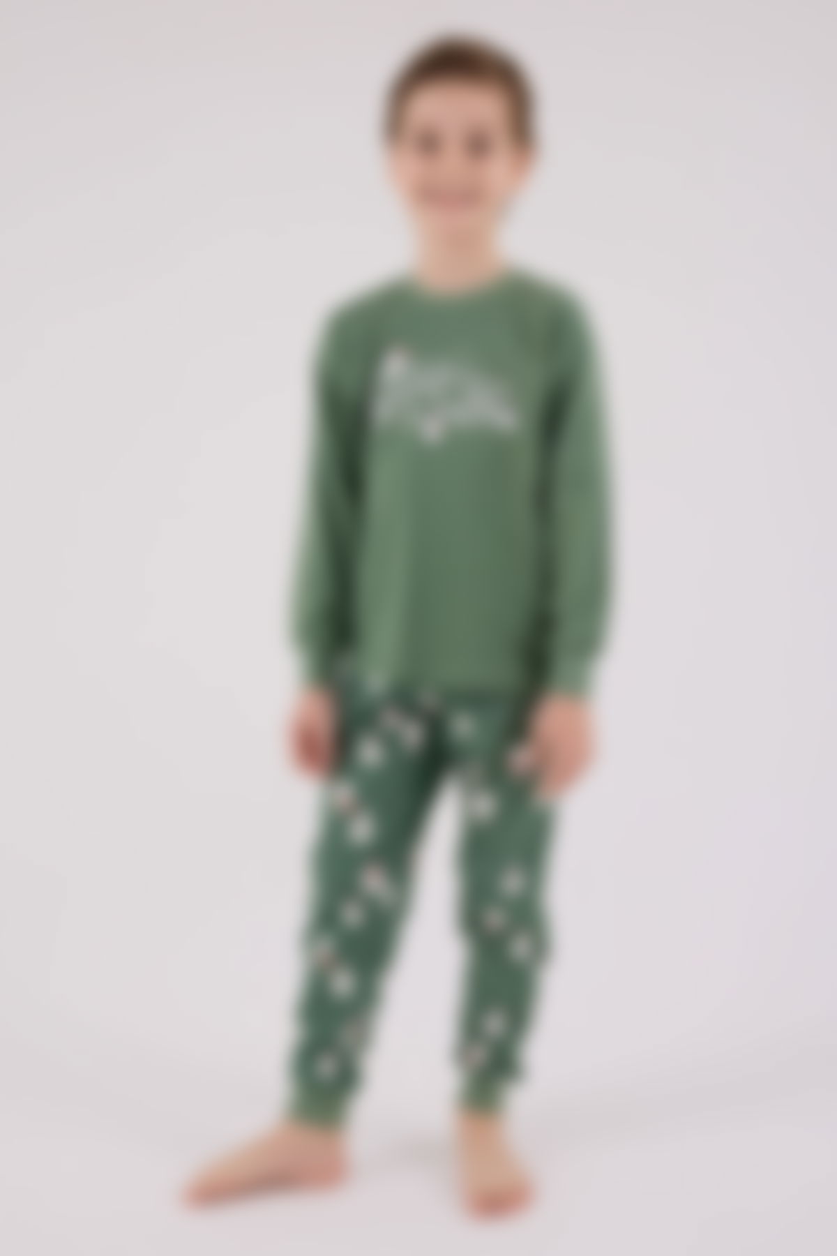 Rolypoly - Rolypoly Erkek Çocuk Yeşil Pijama Takımı