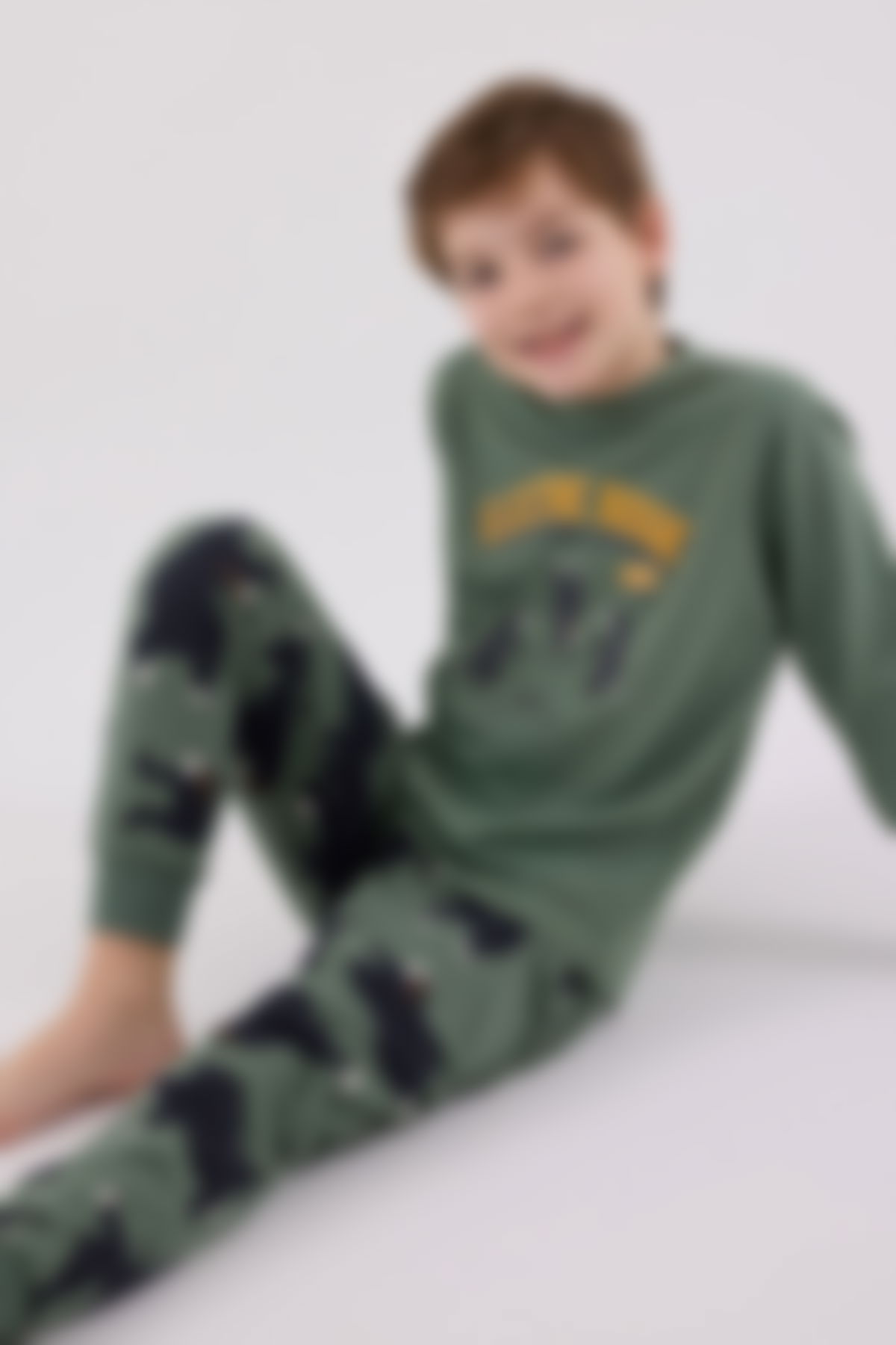Rolypoly - Rolypoly Erkek Çocuk Yeşil Pijama Takımı