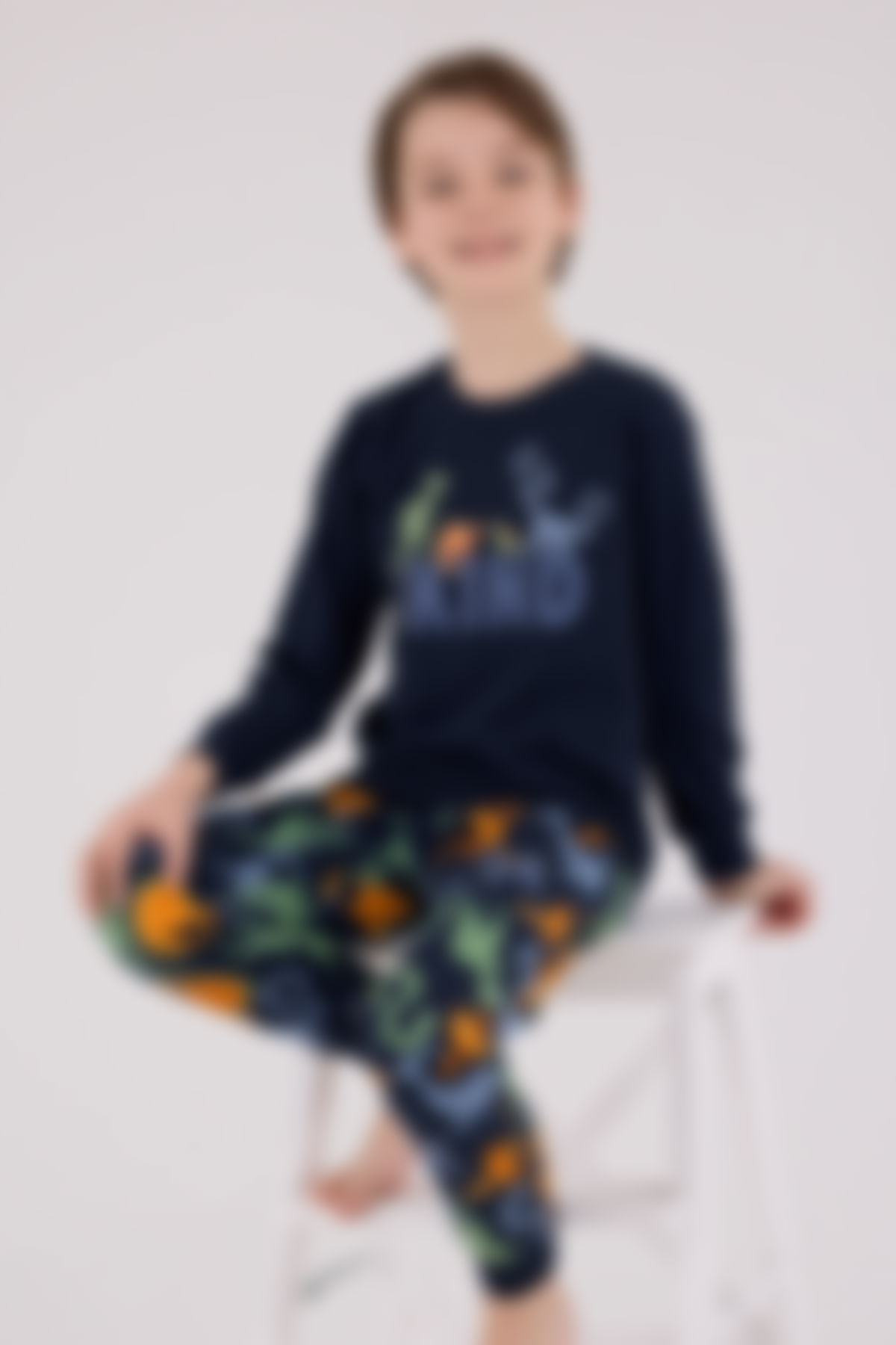 Rolypoly - Rolypoly Erkek Çocuk Lacivert Pijama Takımı