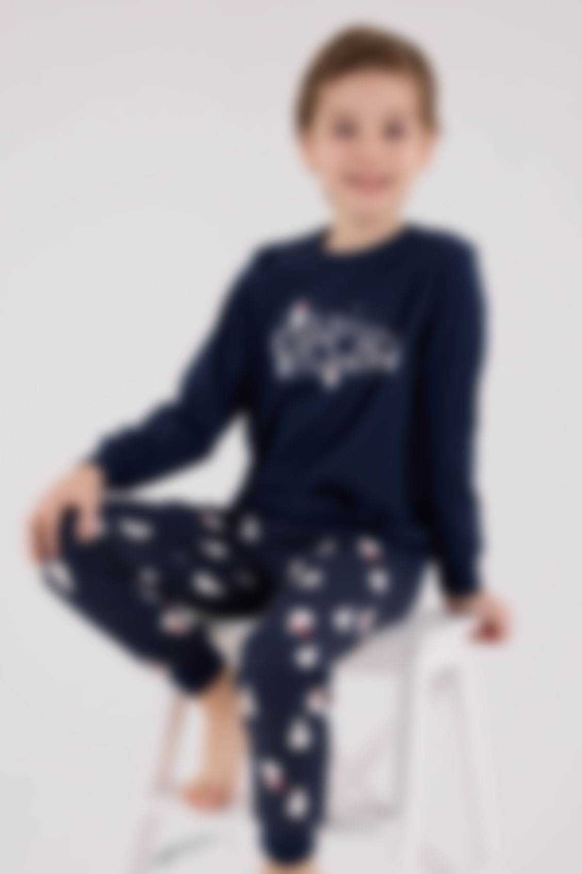 Rolypoly - Rolypoly Erkek Çocuk Lacivert Pijama Takımı