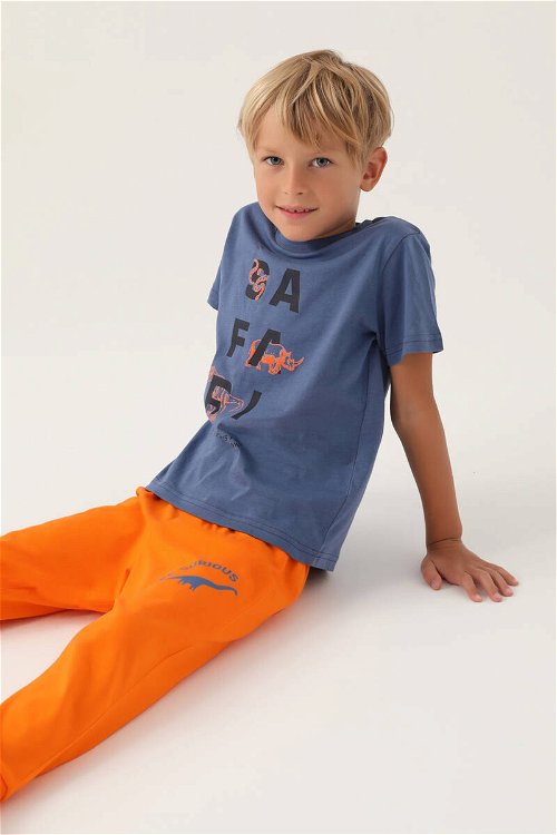 RolyPoly Safari İndigo Erkek Çocuk Pijama Takımı