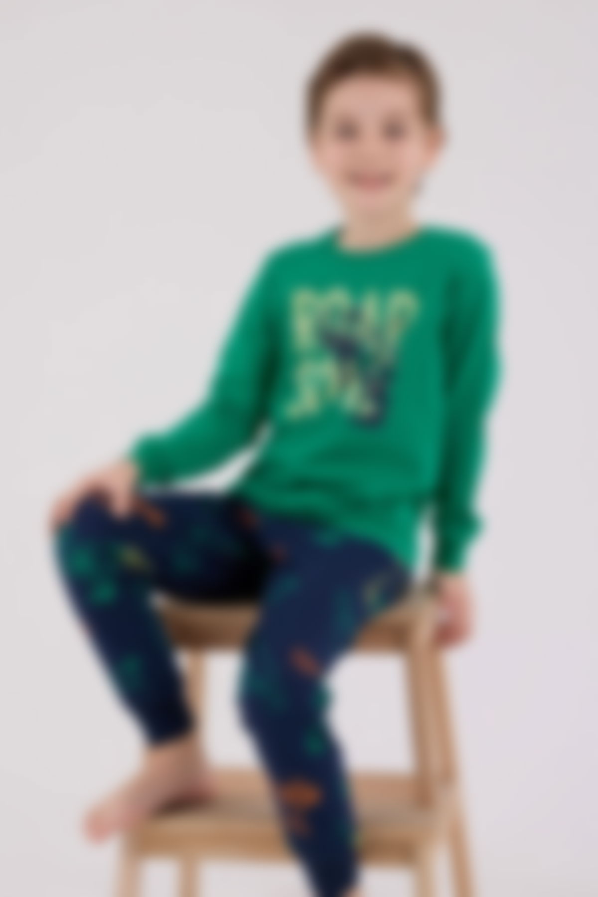 Rolypoly - Rolypoly Erkek Çocuk Yeşil Pijama Takımı