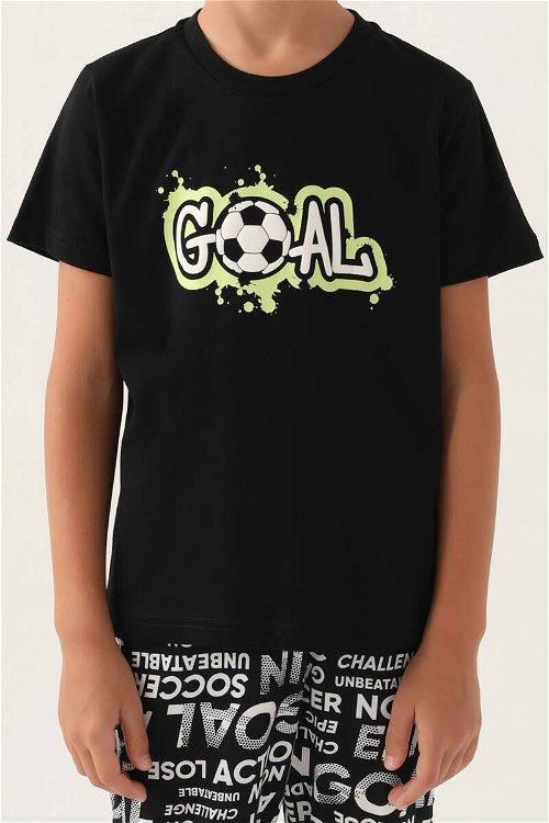 RolyPoly Goal Siyah Erkek Çocuk Pijama Takımı