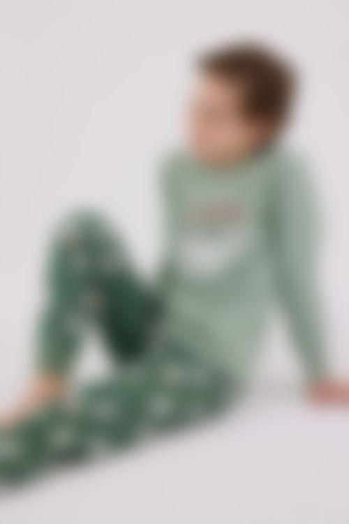Rolypoly - Rolypoly Erkek Çocuk Yeşil Pijama Takımı