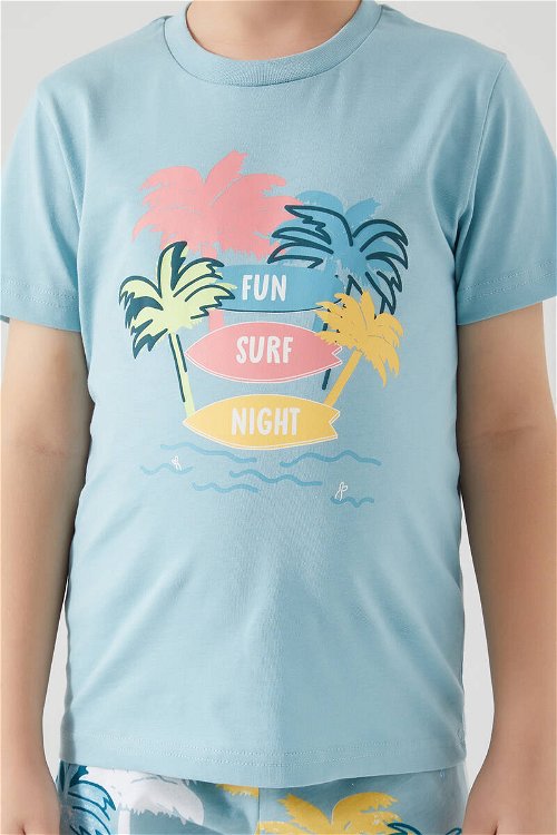 Rolypoly Fun Surf Night Mavi Erkek Çocuk Kapri Takım