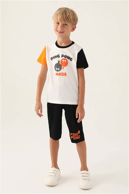 RolyPoly Mode Krem Erkek Çocuk Kapri Takım