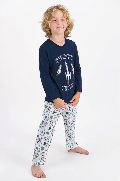 Rolypoly Lacivert Erkek Çocuk Pijama Takımı