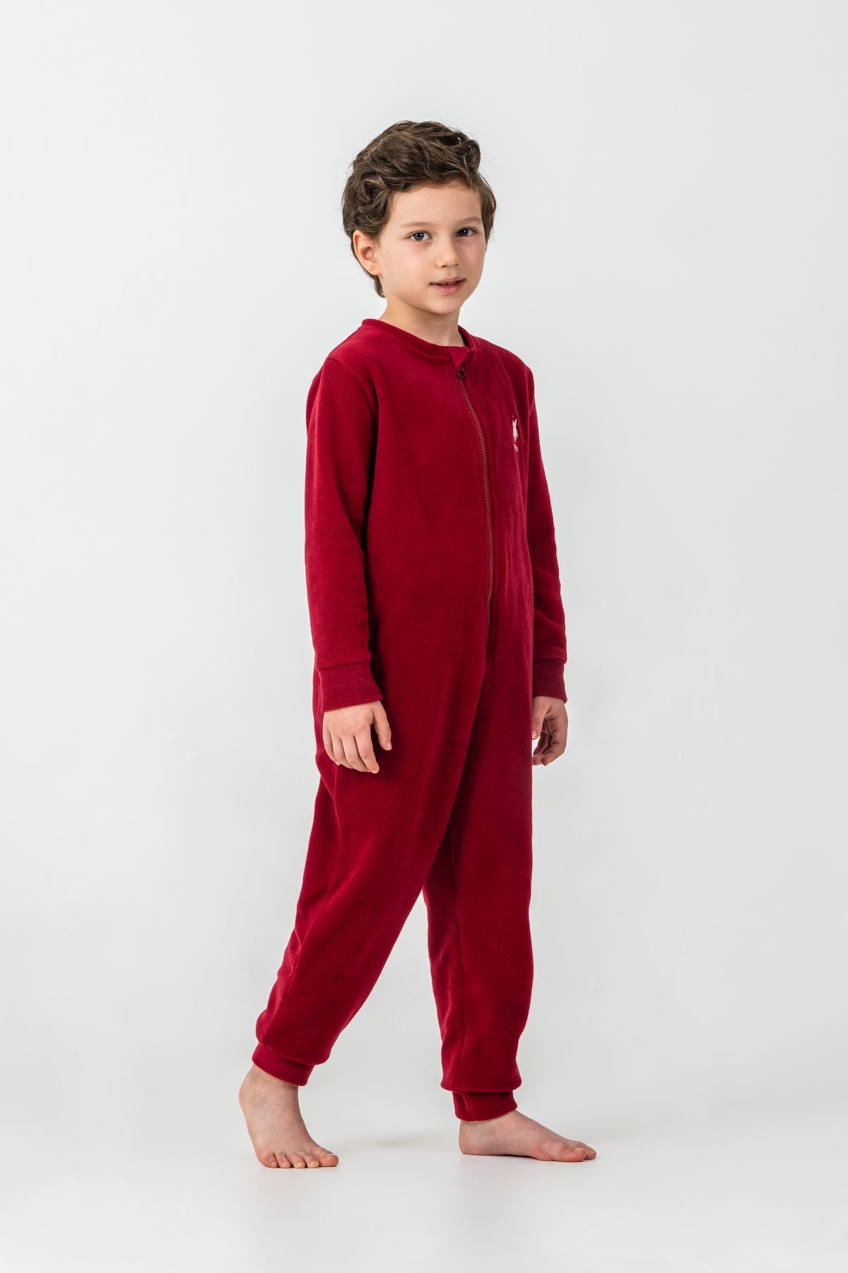 U.S. Polo Assn - U.S. Polo Assn Erkek Çocuk Bordo Tulum (1)