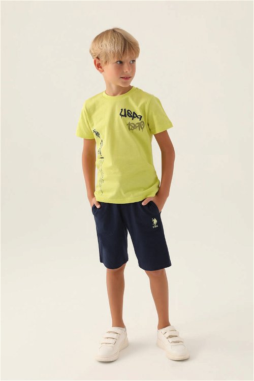 U.S. Polo Assn Lisanslı Clothing Yeşil Erkek Çocuk Bermuda Takım