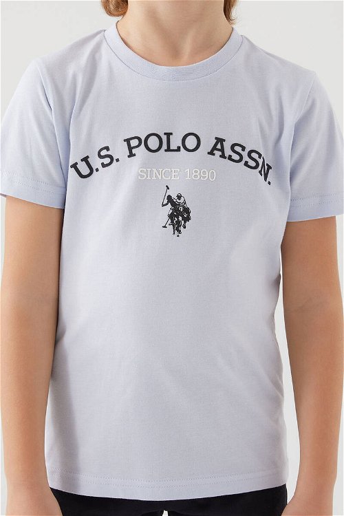 U.S. Polo Assn Stamp Grey Detail Mavi Erkek Çocuk Bermuda Takım