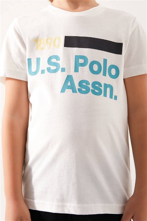 U.S. Polo Assn Bright Colors Krem Erkek Çocuk Bermuda Takım
