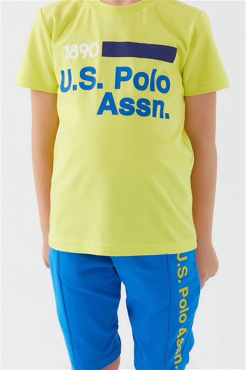 U.S. Polo Assn Bright Colors Yeşil Erkek Çocuk Bermuda Takım