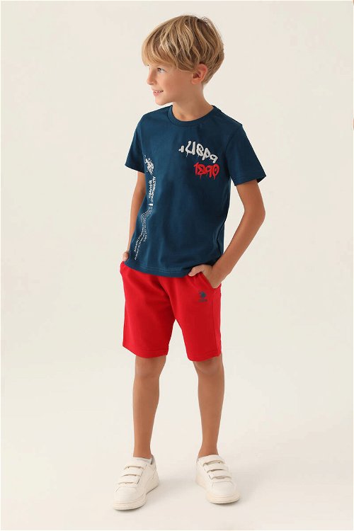 U.S. Polo Assn Lisanslı Clothing Lacivert Erkek Çocuk Bermuda Takım