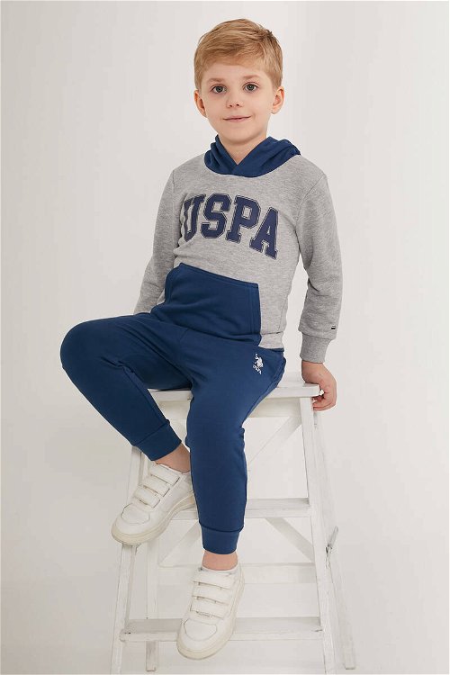 U.S. Polo Assn Pocket Suit Gri Erkek Çocuk Eşofman Takımı