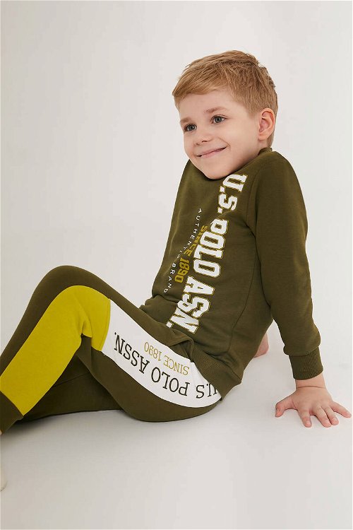 U.S. Polo Assn Authenic Brand Koyu Yeşil Erkek Çocuk Eşofman Takımı