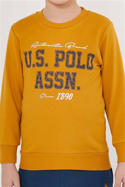U.S. Polo Assn Elegant Koyu Sarı Erkek Çocuk Eşofman Takımı