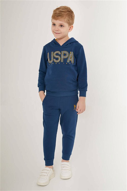 U.S. Polo Assn Elegants Koyu Mavi Erkek Çocuk Eşofman Takımı