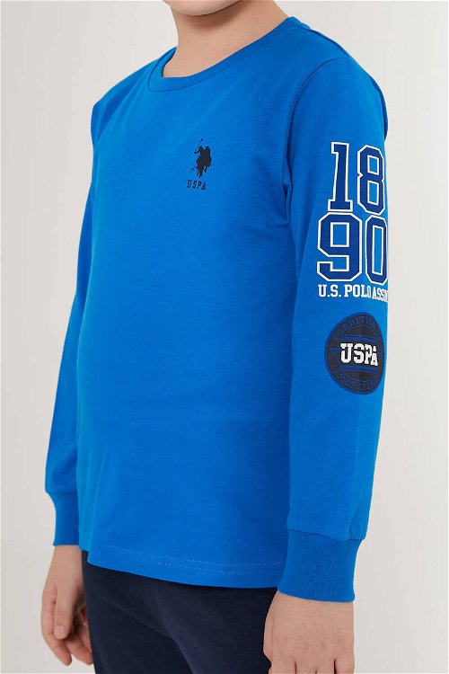 U.S. Polo Assn Excellent Mavi Erkek Çocuk Uzun Kol Eşofman Takım