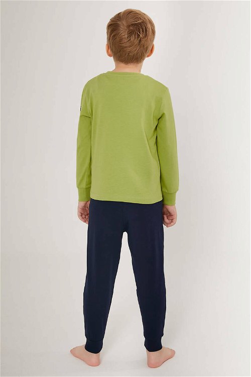 U.S. Polo Assn Multicolored Yeşil Erkek Çocuk Uzun Kol Pijama Takım