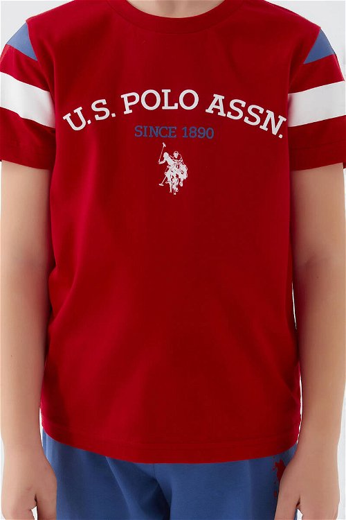U.S. Polo Assn İntense Kırmızı Erkek Çocuk Kısa Kol Pijama Takım