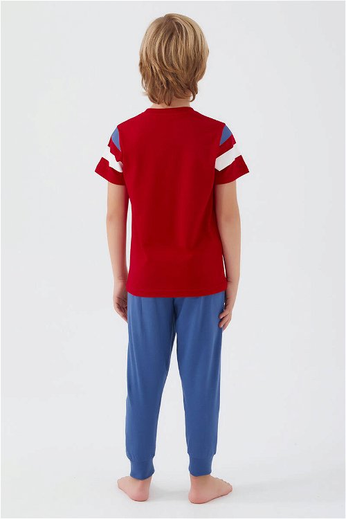 U.S. Polo Assn İntense Kırmızı Erkek Çocuk Kısa Kol Pijama Takım