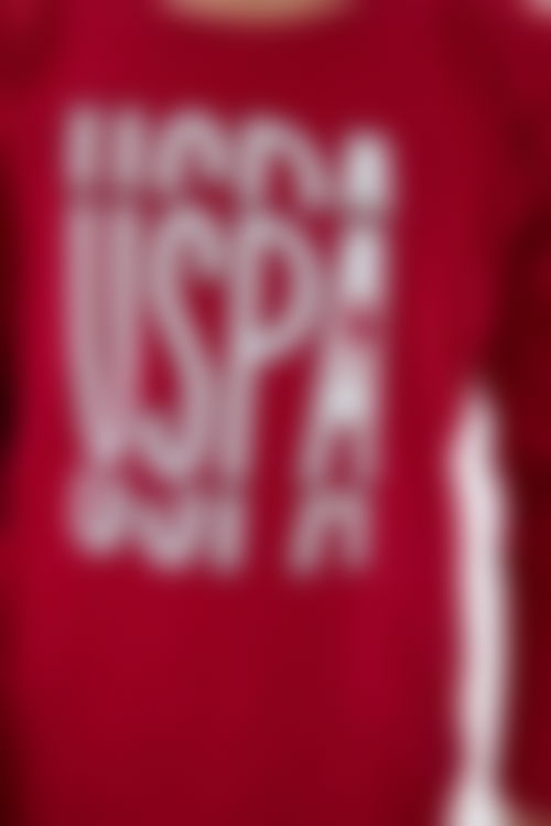 U.S. Polo Assn - U.S. Polo Assn. Erkek Çocuk Kırmızı Uzun Kol Pijama Takım