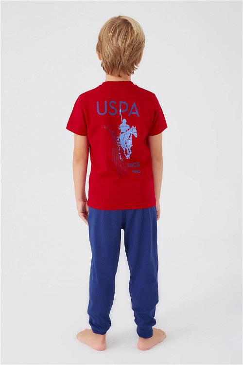 U.S. Polo Assn Chirping Kırmızı Erkek Çocuk Kısa Kol Pijama Takım