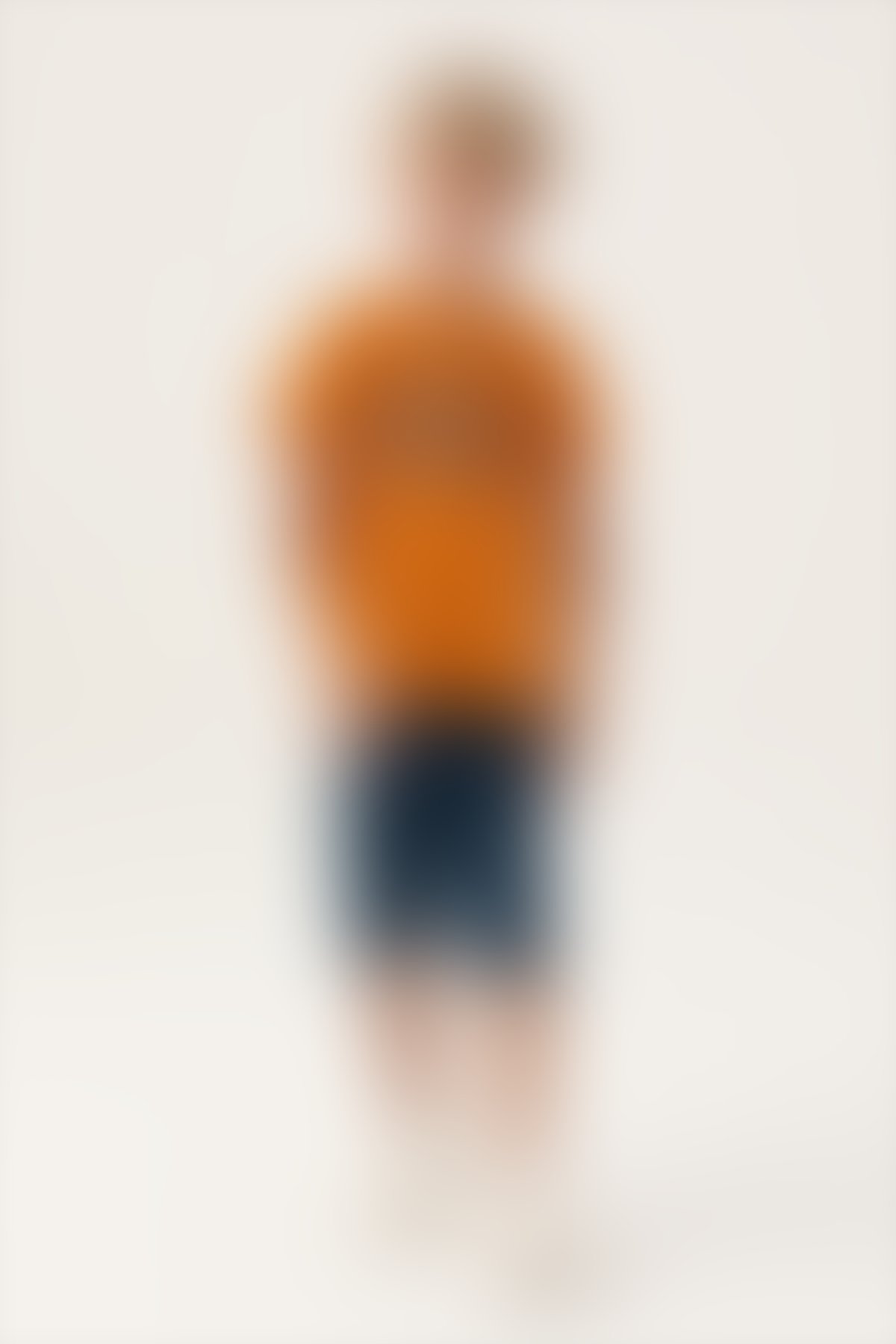 U.S. Polo Assn - U.S. Polo Assn Lisanslı Dotted Turuncu Erkek Çocuk Kapri Takım