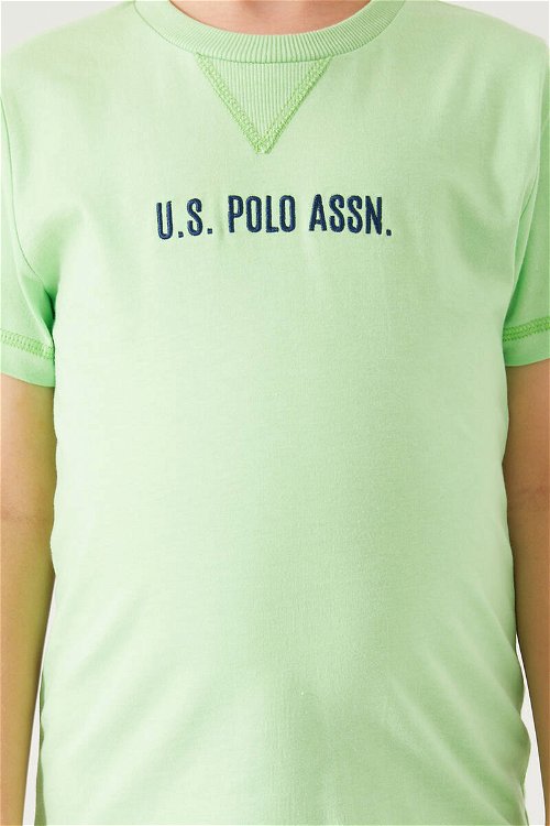 U.S. Polo Assn Açık Yeşil Texture Erkek Çocuk Kapri Takım