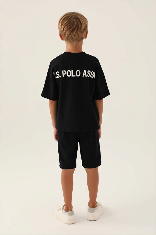 U.S. Polo Assn Lisanslı Straight Siyah Erkek Çocuk Bermuda Takım