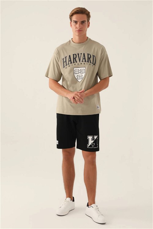 Harvard Veritas Açık Haki Erkek T-Shirt