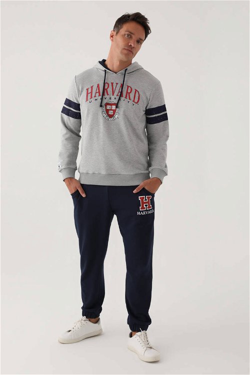 Harvard Gri Melanj Erkek Sweatshirt