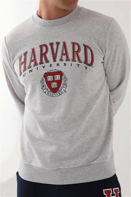 Harvard Kar Melanj Erkek Sweatshirt