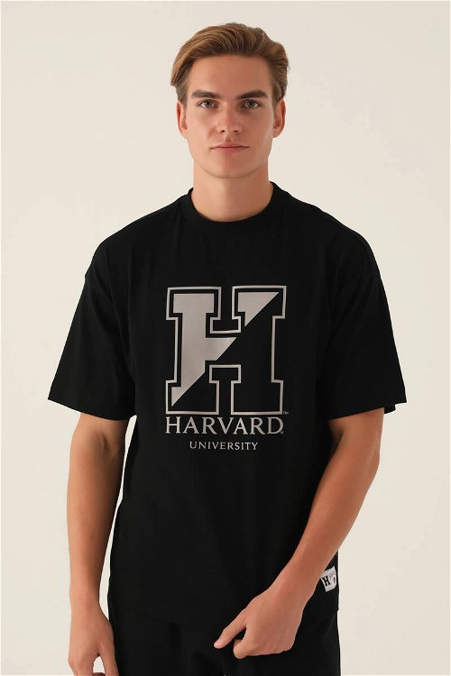 Harvard Universty Siyah Erkek T-Shirt