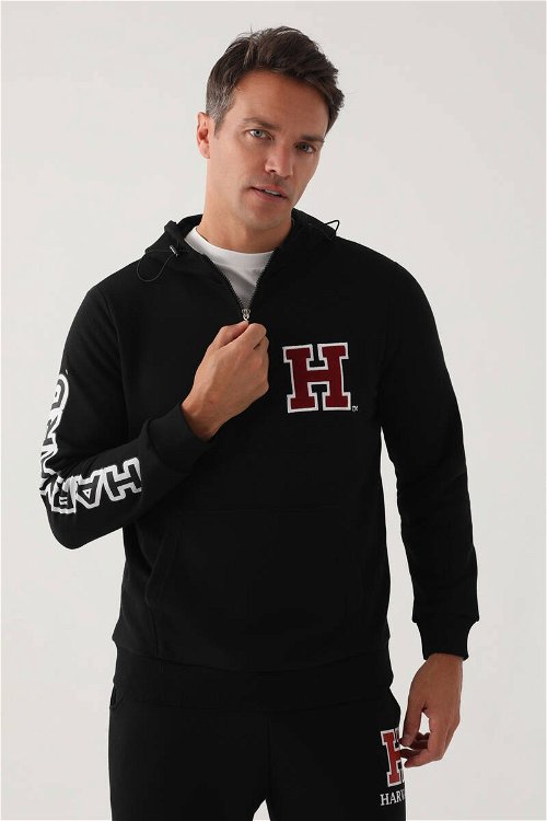 Harvard Siyah Erkek Sweatshirt