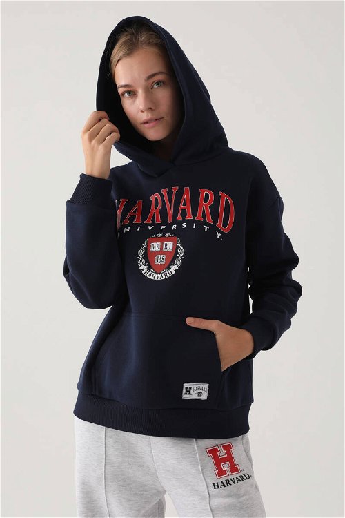 Harvard Lacivert Kadın Sweatshirt