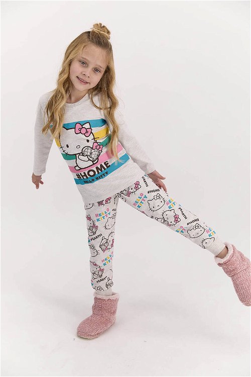 Hello Kitty Lisanslı Home Bejmelanj Kız Çocuk Pijama Takımı