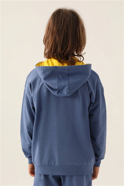 Kappa With Pocket Açık İndigo Erkek Çocuk Sweatshirt