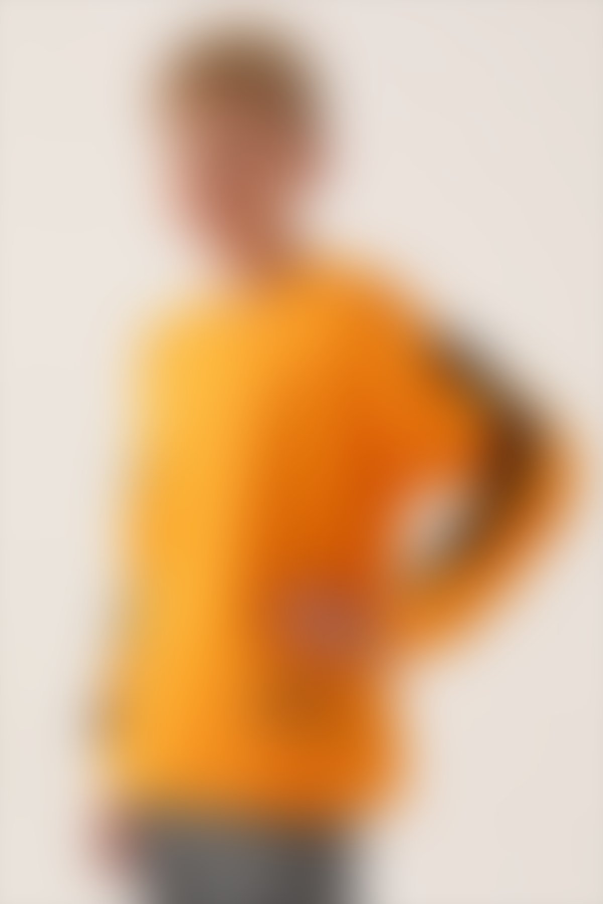Kappa - Kappa Oranj Bisiklet Yaka Kol Detay Erkek Çocuk Sweatshirt